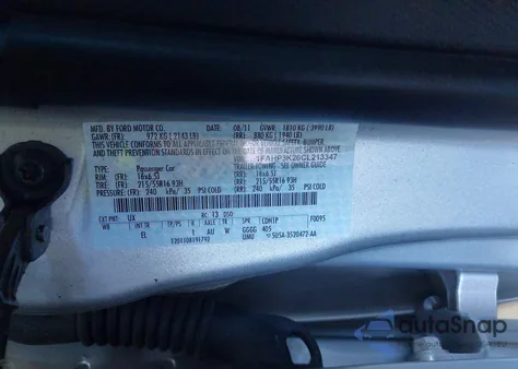 2012 Ford Focus Se из США, поврежденный, VIN 1FAHP3K26CL213347